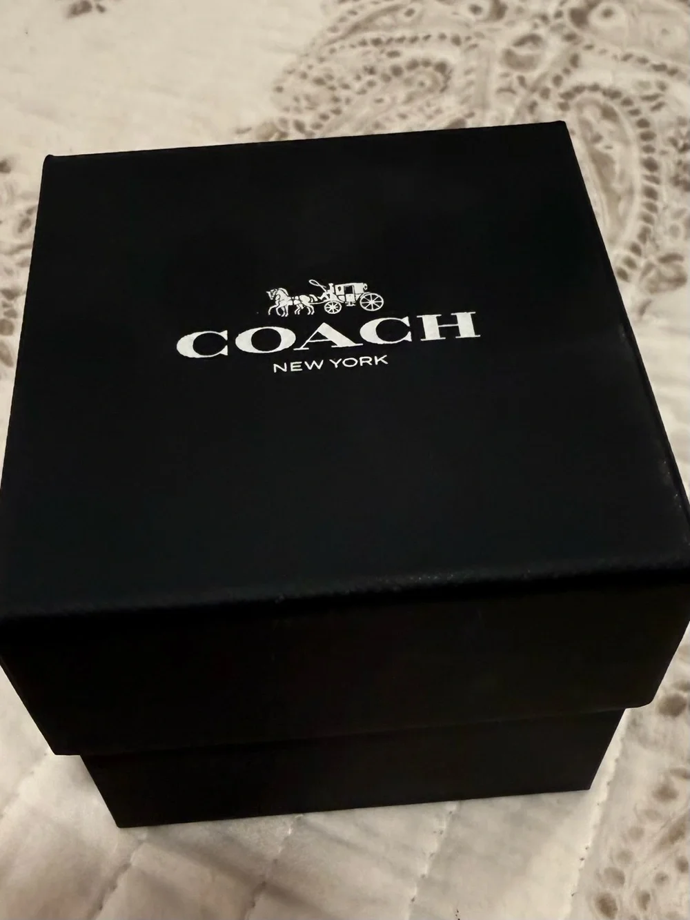 Coach Silver Stainless Steel Watch with Blue Dial